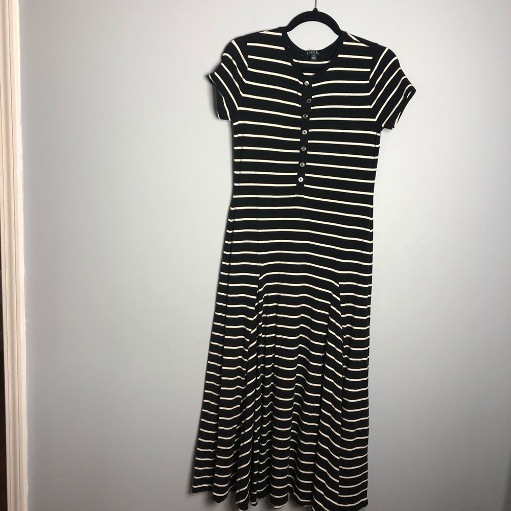 New Ralph Lauren black & white stripes maxi 👗
